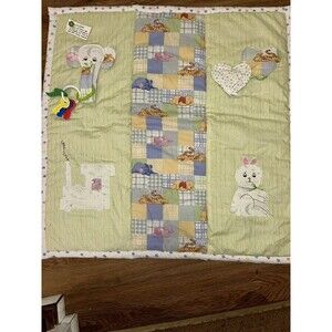 New Winnie The Pooh Quilt Handmade New  Baby Blanket Crib Size Activity Center
